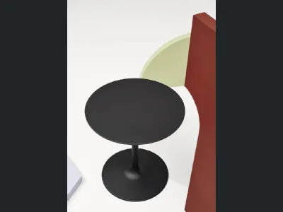 Tavolino Flink Table in acciaio Nero goffrato di Infiniti