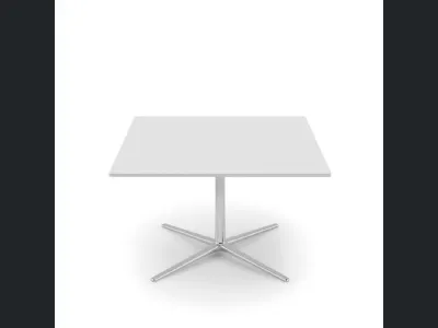 Tavolino Loop Table con top in laminato Bianco e base in alluminio di Infiniti
