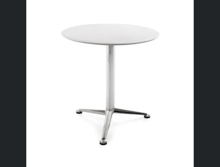 Tavolino Pod Table con top in polipropilene e base in alluminio di Infiniti