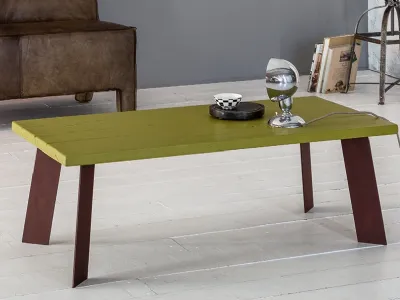 Tavolino moderno in rovere laccato e metallo Smart di Devina Nais