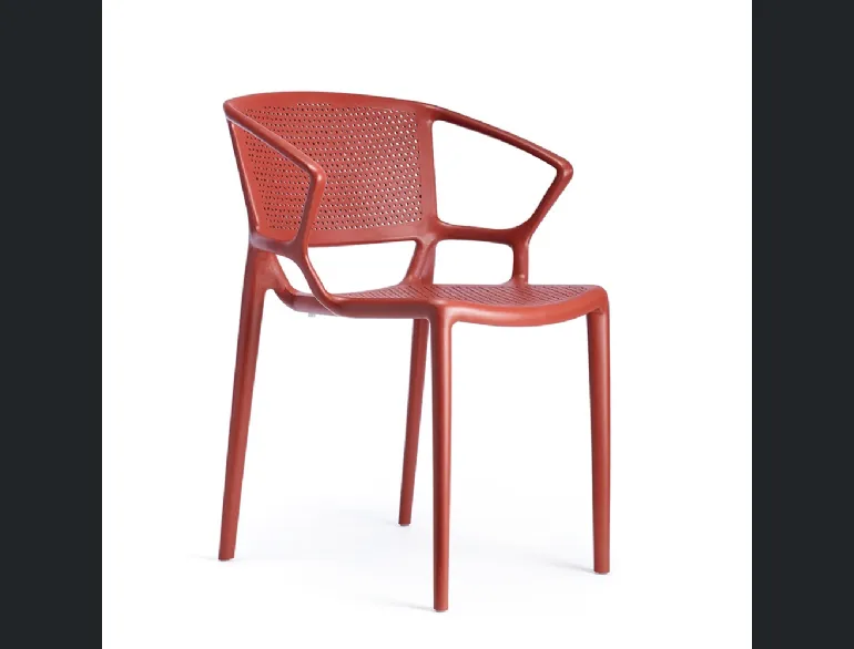 Sedia Fiorellina Perforated Seat and Back with Arms di Infiniti