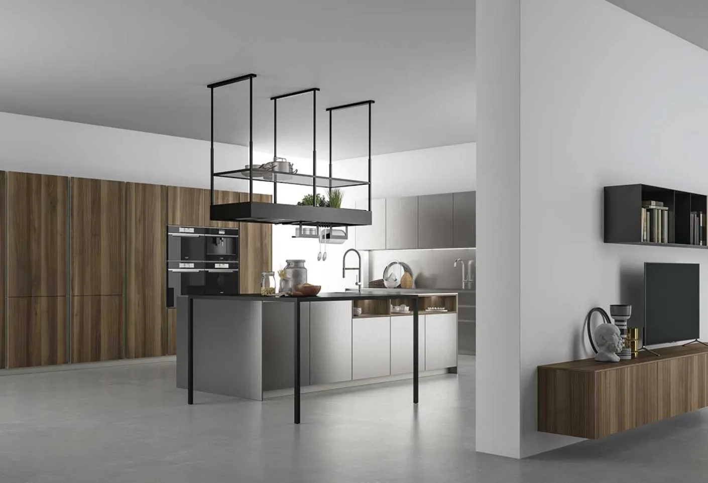 Cucina Design lineare con finiture di pregio Aspen 001 di Doimo Cucine