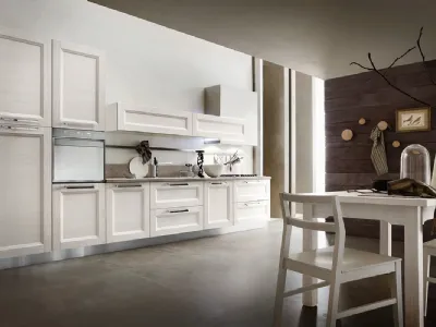 Cucina Moderna lineare in laccato bianco Vela Merano di Ar-Tre